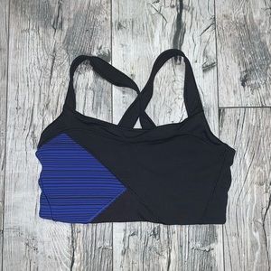 Lululemon Blue and Black Sports Bra